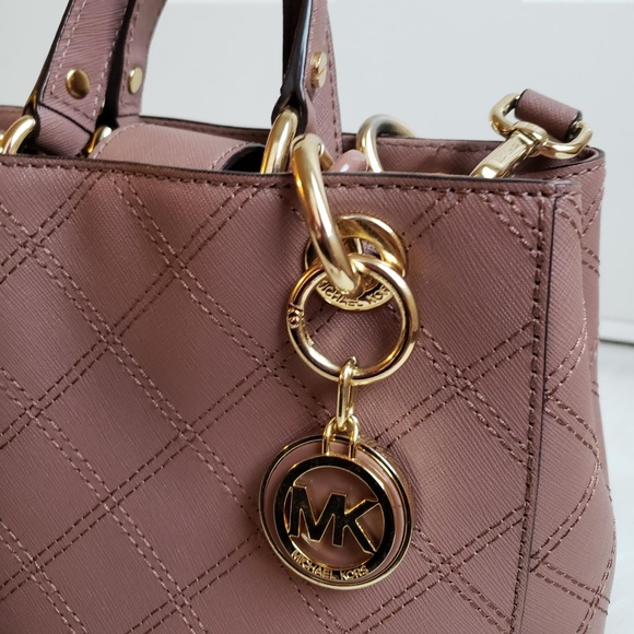 Michael Kors Cynthia Quilted Leather Satchel - Picture 4 of 8